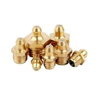 Schmiernippel aus Messing Graisseur en laiton M4M5M6M8~M20 45°/90°/ Droit/NTP1 G1 G3 Filetage mâle métrique coudé droit(Straight,M3*9 mm)