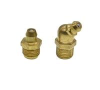 Schmiernippel aus Messing M6 M8 M10 M12 M14 1/4 1/8 3/8 1/2 Filetage mâle Graisseur Embout d'huile Joint universel 0 45 90° Buses de graissage(90 Degree(10pcs),M6-1)