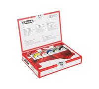 Schmincke AKADEMIE® 79 180 097 Lot de 6 tubes de 60 ml d'huile pour artistes, couleurs brillantes, haute résistance à la lumière, kit de peinture à l'huile