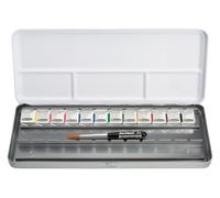Schmincke Akademie Boîte de peinture aquarelle 12 x 1/2 godets + pinceau 75 775 097
