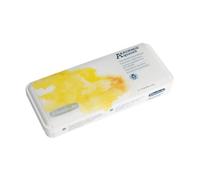 Schmincke Akademie® 75 790 097 Boîte de peinture en plastique pour aquarelle 9 x 1/2 godets, 75 790 097, couleurs résistantes à la lumière, peintures aquarelles fines