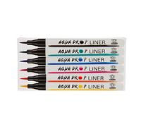 Schmincke AQUA DROP Lot de 6 revêtements pré-remplis pour aquarelles liquides Jaune/Rouge/Vert