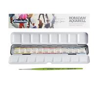 Schmincke Aquarelle Horodam Boîte de 12 aquarelles, HORADAM - Set de Peinture Aquarelle,Sélection Classic