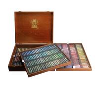 Schmincke Boîte en bois pastel avec 300 crayons pastel 77 300 097