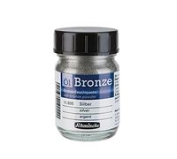 Schmincke - Bronze à l'huile, argent, 50 ml, 15 805 024, pour des effets métalliques aux reflets argentés sur des tableaux à l’huile ou autres supports pré-apprêtés, comme p. ex. bois, métal ou plâtre
