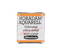 Schmincke - HORADAM® AQUARELL - aquarelle d'artiste très fine, 222 jaune orangé, 14 210 044, 1/2 cupule