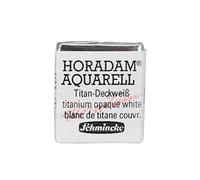 Schmincke - HORADAM® AQUARELL - aquarelles pour artistes, 101 blanc opaque titane, 14 101 044, 1/2 cupule