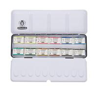 Schmincke - HORADAM® AQUARELL, coffret avec 12 nuances aquarelles extra-fines, 74312097, coffret en métal, best-seller, 12 x 1/1 godets