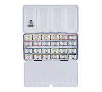 Schmincke - HORADAM® AQUARELL, coffret avec 18 nuances aquarelles extra-fines, 74318097, coffret en métal, 18 godets 1/1 plus espace pour 6 godets 1/1 ou 12 godets 1/2