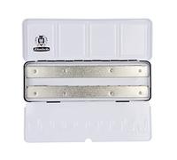Schmincke - HORADAM® AQUARELL coffret vide 74 924 097, Coffret en métal noire avec palette de mélange, pour un réassort individuel de 24 x 1/2 ou 12 x 1/1 gdoets HORADAM® AQUARELL