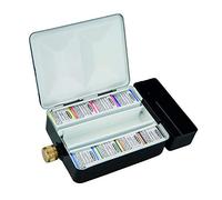 Schmincke - HORADAM® AQUARELL, Petit Coffret avec 8 Nuances aquarelles Extra-Fines Plus réservoir d'eau, 74 408 097, Coffret en métal, boîte de Voyage, 8 x 1/2 Godets, Urban Sketching