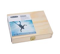 Schmincke - HORADAM® AQUARELL, Super Granulation Set Abysse, 5 tubes en 15 ml, 74 841 097, coffret en bois, nuances très fortement granulantes, aquarelles extra-fines, super-granulantes.