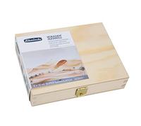 Schmincke - HORADAM® AQUARELL, Super Granulation Set Désert, 5 tubes en 15 ml, 74 869 097, Coffret en bois,nuances très fortement granulantes, aquarelles extra-fines, super-granulantes