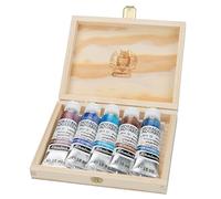Schmincke - HORADAM® AQUARELL, Super Granulation Set Galaxie, 5 tubes en 15 ml, 74 842 097, Coffret en bois,nuances très fortement granulantes, aquarelles extra-fines, super-granulantes