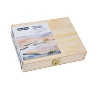 Schmincke - HORADAM® AQUARELL, Super Granulation Set Toundra, 5 tubes en 15 ml, 74 850 097, coffret en bois, nuances très fortement granulantes, aquarelles extra-fines, super-granulantes.