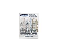 Schmincke - HORADAM® AQUARELL, Super Granulation Trio Brouillard, Tubes de 5 ml, 74 621 097, kit de carton, très forte granulation, couleurs aquarelles fines et supergranulantes