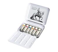 Schmincke HORADAM Aquarelle, boîte en métal, édition spéciale, kit de voyage Jan Wellem, 6 tubes de 5 ml, 3 tons spéciaux, historique, 74 673 097, peintures aquarelles les plus fines pour artiste