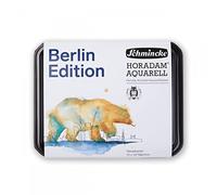 Schmincke Horadam Berlin Edition 74613 Lot de 12 peintures aquarelles dans une boîte spéciale 1/2 godets