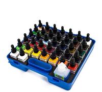 Schmincke kit de 37 peinture pour aerographe de 28ml + 1 nettoyant de 125ml en valise