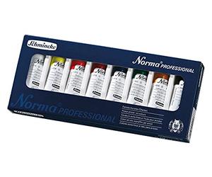 Schmincke - Norma®, Professional - couleurs extra-fines à l'huile, assortiment de base, 8 x 35 ml, 71 110 097, set en carton, peinture à l'huile moderne, formulée dans le respect de l'environnement