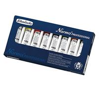 Schmincke - Norma®Professional - couleurs extra-fines à l'huile pour artistes, assortiment de base 8 x 20 ml, 71 108 097,coffret en carton, peinture à l'huile moderne, formulée dans le respect de l'environnement