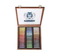 Schmincke - Pastel, 45 couleurs, multi-usages, 77 245 097, Coffret en bois avec 45 pastels, faits à la main, brillants, veloutés et très résistants à la lumière.