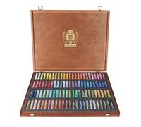 Schmincke - Pastel, Set de 100 couleurs, 77 100 097, Coffret en bois avec 100 pastels, faits à la main, brillants, veloutés et très résistants à la lumière.