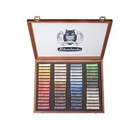 Schmincke - Pastel, set de 60 couleurs, 77 260 097, Coffret en bois avec 60 pastels, faits à la main, brillants, veloutés et très résistants à la lumière.
