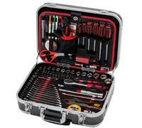 Schmith - Caisse à Outils sur Roulettes - Mallette à Outils - Ensemble d’Outils Bricolage Marteau, Tournevis, Jeu de Clés, Pince de Serrage, Forets, Torche LED - Malette avec Pognée Extensible