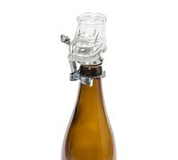 Schnabel-Zinn Bec de étain Bouteille de bière étain Bouchon Bouteille Couvercle Verre Chaussures de Bouteille, étain, Argent, 7,4 x 5,6 x 7,6 cm