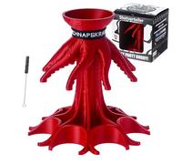 Schnapskrake ® Distributeur de boissons, original, pour 8 personnes, fabriqué en Allemagne, bec verseur, rouge métallisé, sans verres