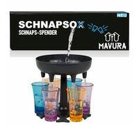 SCHNAPSOX Distributeur de 6 verres à liqueur et support pour cocktail