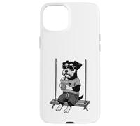 Schnauzer Balançoire pour Boire du café glacé B & W DIGOR drôle Coque pour iPhone 15 Plus