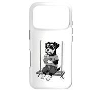 Schnauzer Balançoire pour Boire du café glacé B & W DIGOR drôle Coque pour iPhone 17 Pro