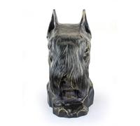 Schnauzer, buste de Schnauzer, grande tête de chien pour le jardin, décoration u