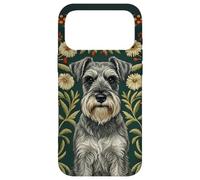 Schnauzer Chien William Morris Style Floral Coque pour iPhone 17 Pro Max