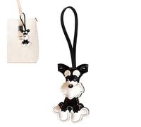 Schnauzer Dog Ornament - Premium Alloy Polished Finish, mignon Mini chiot pendentif pendentif élégant choix de cadeau, Lovely Keepsake pour les amoureux des animaux animaux collection | Porte-clés
