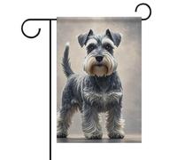 Schnauzer Drapeau de jardin d'été double face 30,5 x 45,7 cm Drapeaux de jardin Printemps Soleil Drapeaux de jardin de bienvenue saisonnier Drapeau de décoration d'extérieur