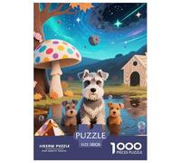 Schnauzer en Miniature 1000 Pièce Puzzle Jeu Éduchatif Classique Chien de Compagnie Jigsaw Puzzles Belle Décoration Puzzle pour Cadeaux De Voyage, Présent 38x26cm/1000pcs