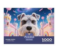 Schnauzer géant 1000 Pièce Puzzle Jeu Éduchatif Créatif Chien de Compagnie Jigsaws Défi Couleur pour Adultes Et Enfants 70x50cm/1000pcs
