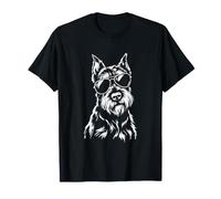 Schnauzer géant dans Lunettes de Soleil Portrait Cool Minimaliste T-Shirt