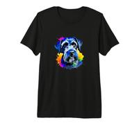 Schnauzer géant Pop Art I Dog Lover I Splash Art Giant T-Shirt Haut de Gamme
