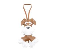Schnauzer Keychain Charm - Accessoire de pendentif pour chien, clip de sac en cuir | Charme de sac en cuir pour animaux Charme chien mignon, pendentif décor accessoire créatif, chiot PU cuir