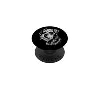 Schnauzer Miniature Amusant fumant Un Chien PopSockets PopGrip Adhésif