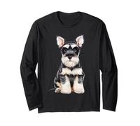 Schnauzer Miniature Chiot Croquis Dessin Art Amoureux des Chiens Manche Longue