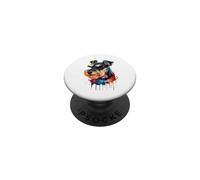 Schnauzer Miniature coloré Aquarelle Peinte à l'aquarelle PopSockets PopGrip Adhésif