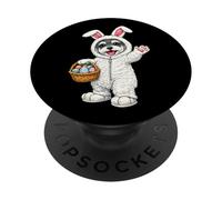 Schnauzer Miniature en Lapin de Pâques drôle Mignon garçons et Filles PopSockets PopGrip Adhésif