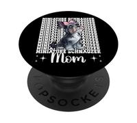 Schnauzer Miniature Maman Chien Maman Mama Fête des Mères Coquette Bow PopSockets PopGrip Adhésif