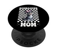 Schnauzer Mom Mama Schnauzer Miniature pour la fête des mères PopSockets PopGrip Adhésif