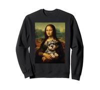 Schnauzer Mona Lisa - Maman Schnauzer Lover Schnauzer Sweatshirt
